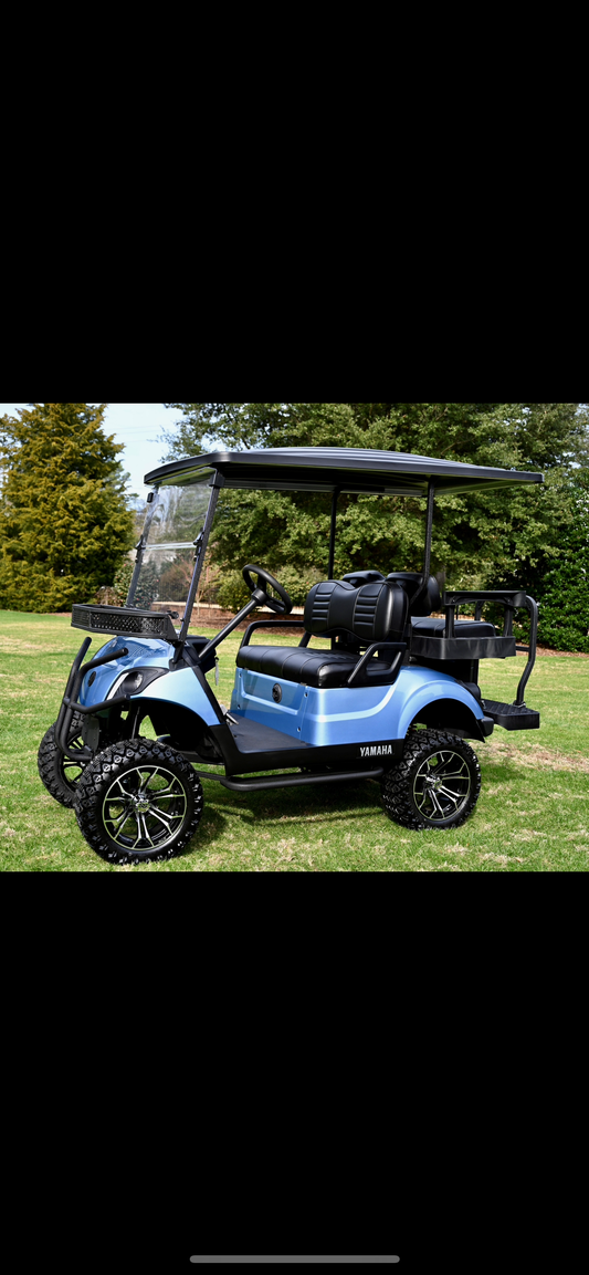 86” Black Golf Cart Top with Struts and Hardware