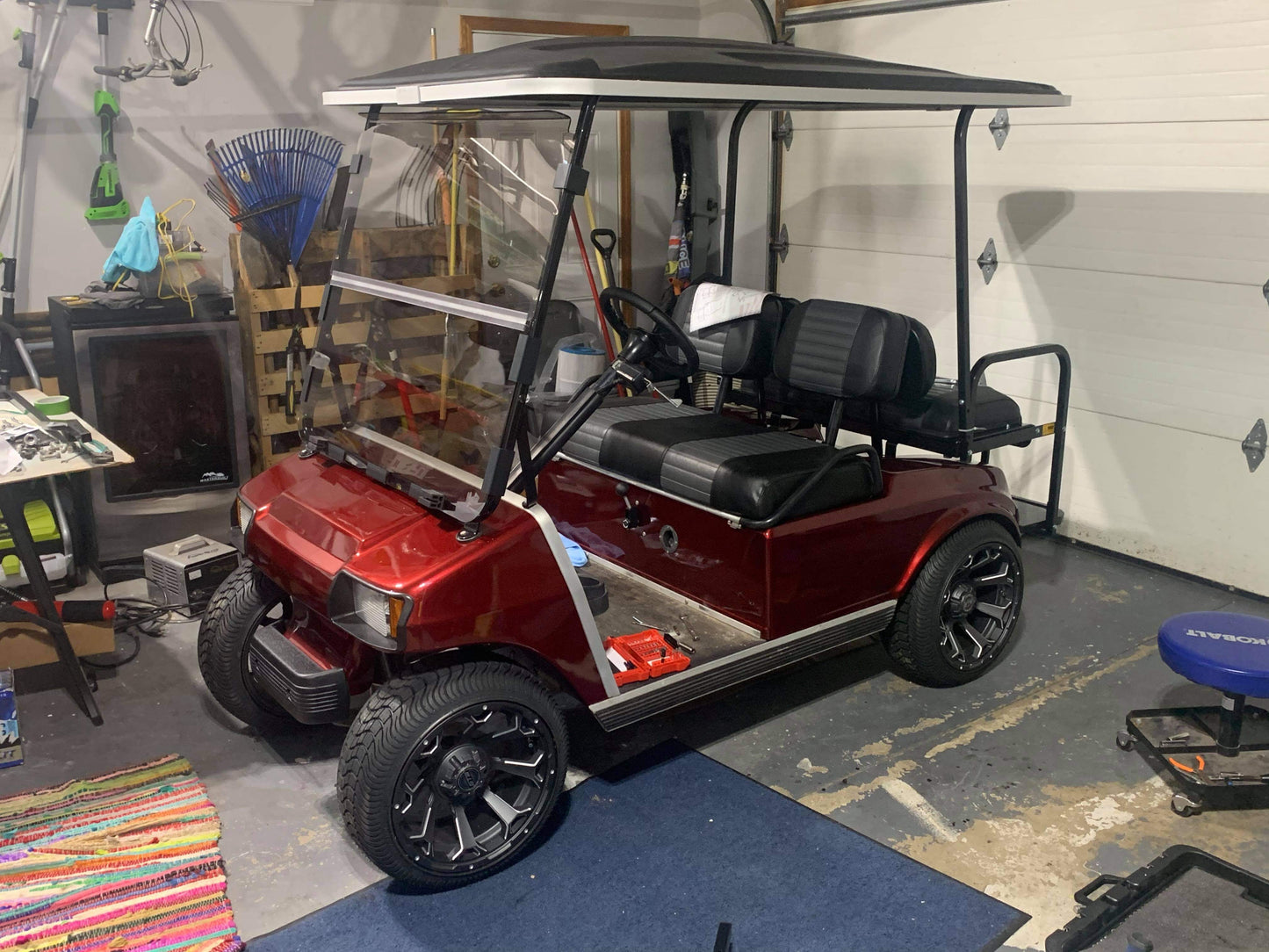 80” Golf Cart Roof Rear Struts Included